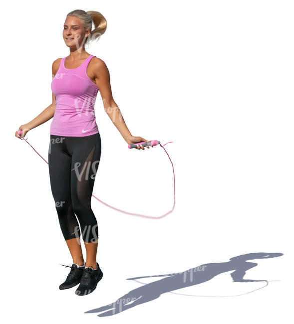 woman jumping with a jump rope - VIShopper