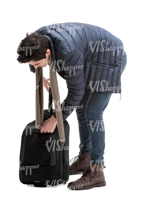 man packing his suitcase