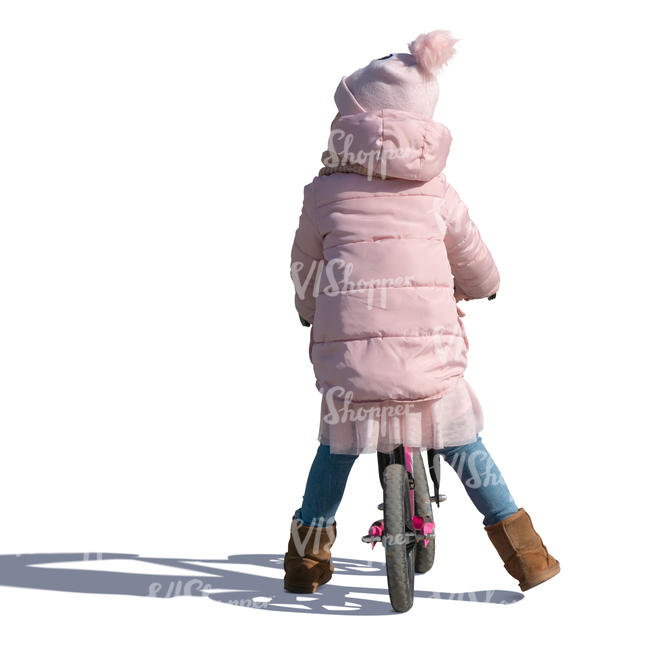 little girl riding a bike