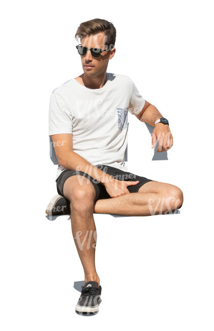 cut out man sitting