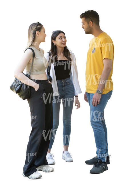 group of three people standing