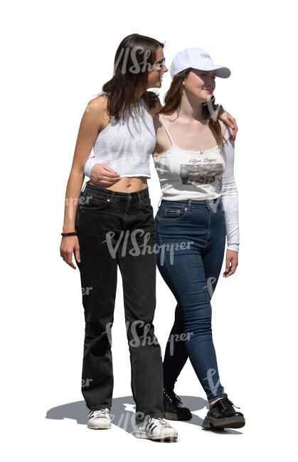 two women walking arms around each other - VIShopper