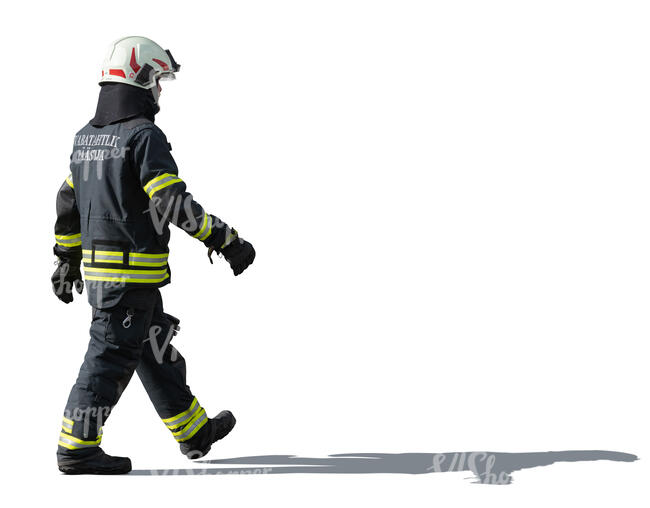 firefighter walking