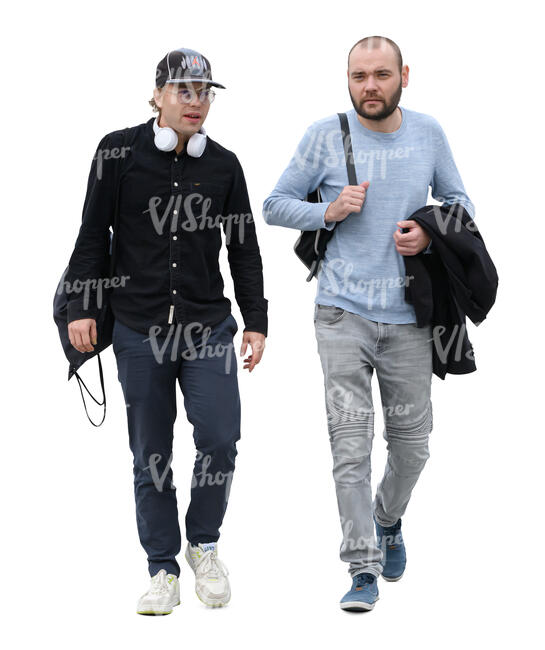 two men walking