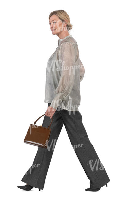 cut out woman walking