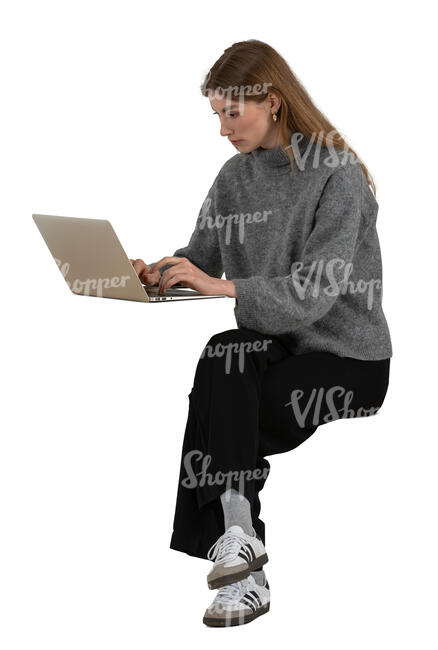 woman working with laptop