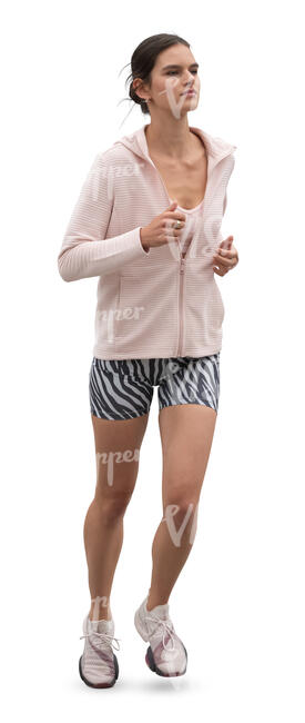 cut out woman jogging