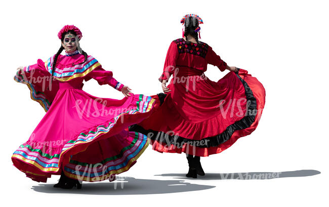 two mexican artist dancing