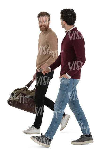 two men walking casually