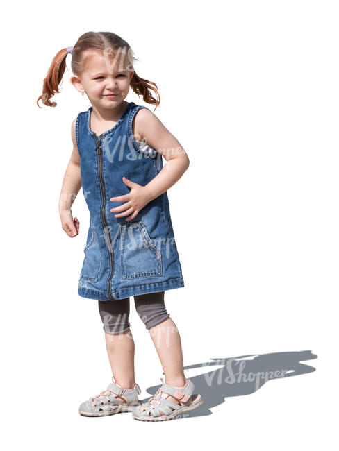 little girl standing outside in the summer