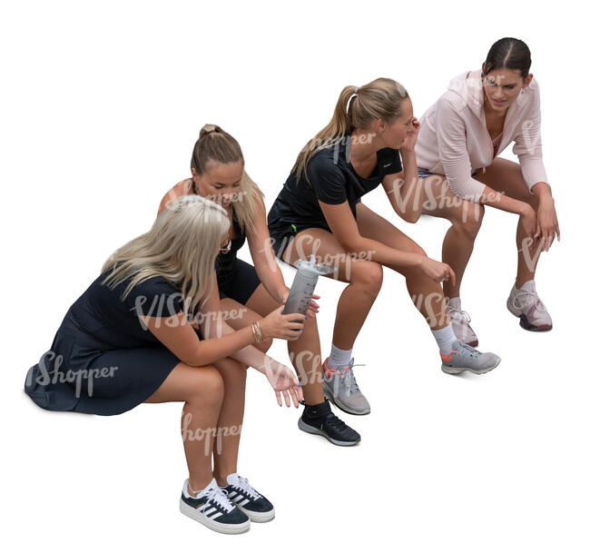 top view of a group of women sitting