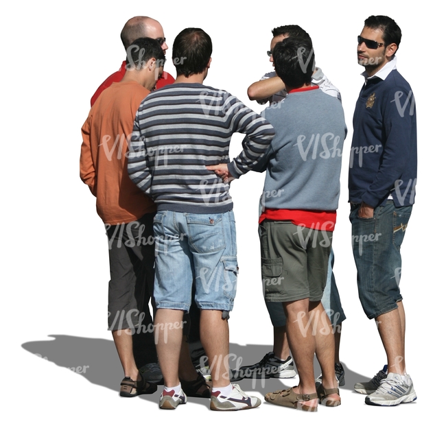 cut out group of men standing in a circle - VIShopper