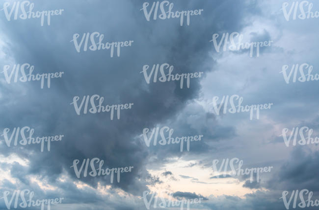 sky with deep blue clouds