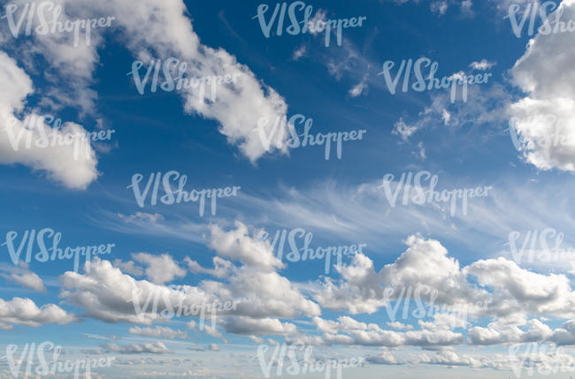 daytime sky with many white clouds