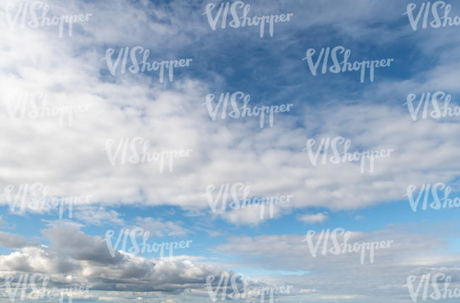 sky with large white clouds