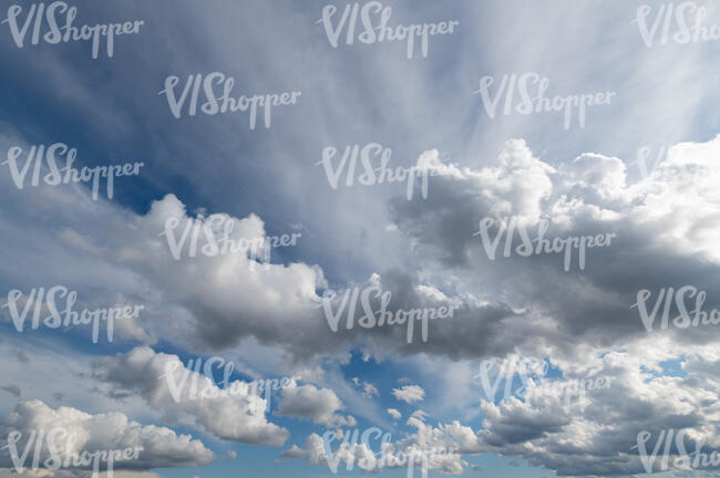 daytime sky with many white clouds