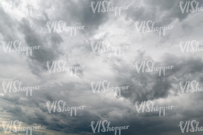 grey overcast sky on a rainy day