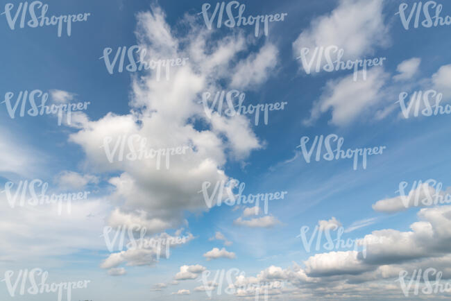 sky with white fluffy clouds