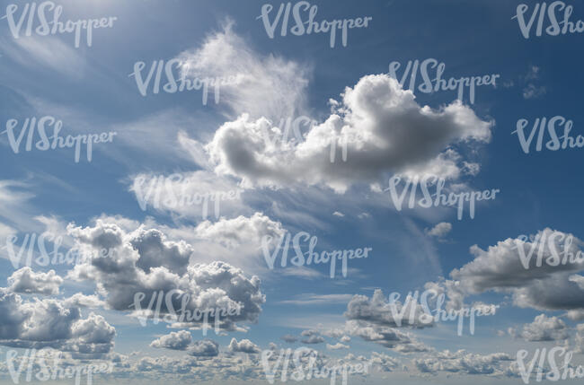 daytime sky with many white clouds