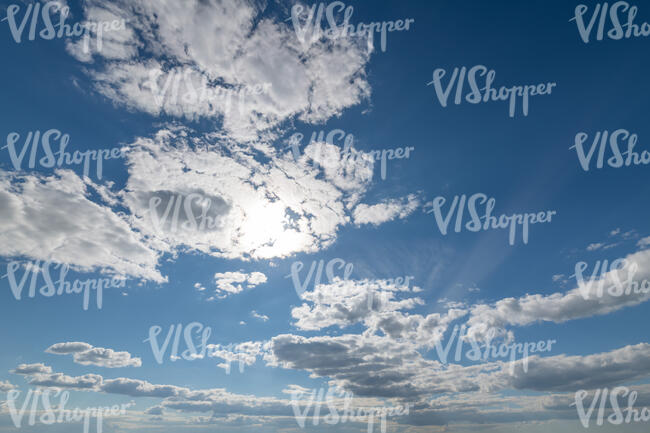 sky with cloud and sun behind that cloud