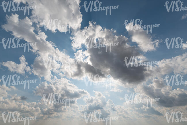 daytime sky with some backlit clouds