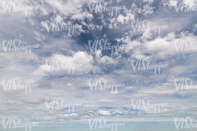 sky covered with thin white clouds