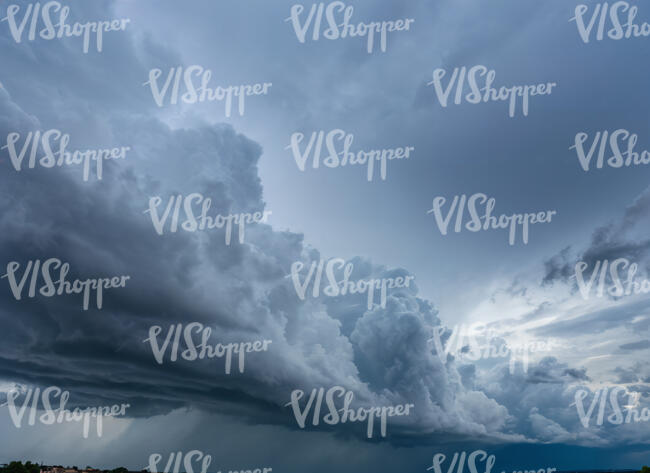 sky with large grey clouds