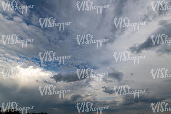 large white clouds in the sky