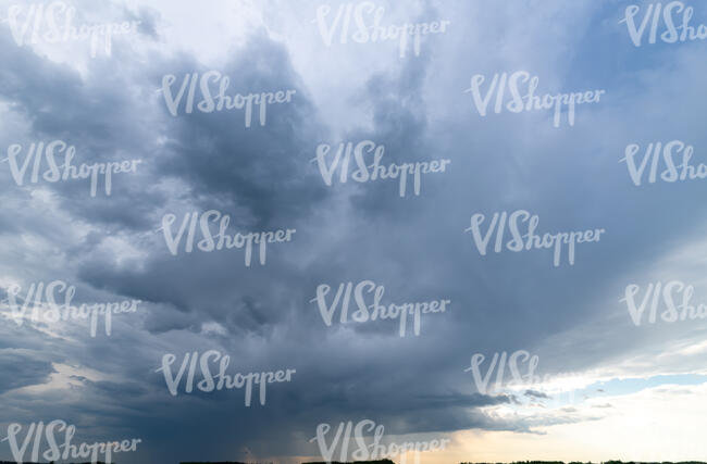 evening sky with rain clouds