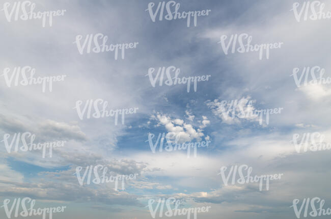 sky covered with thin layer of clouds