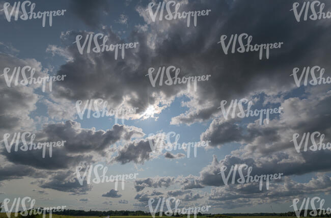 sky with backlit clouds