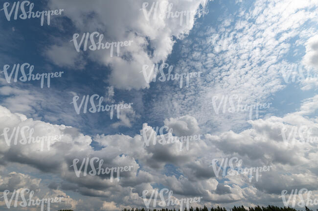 daytime blue sky with many white clouds