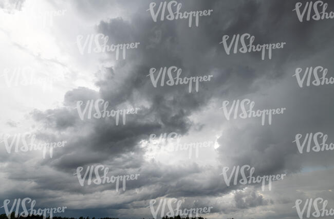 sky with dark grey rain clouds