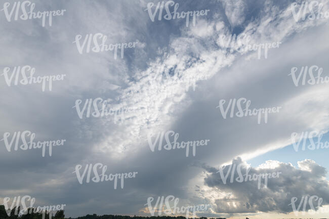 sky with big cirrus clouds