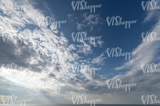 sky with different white clouds