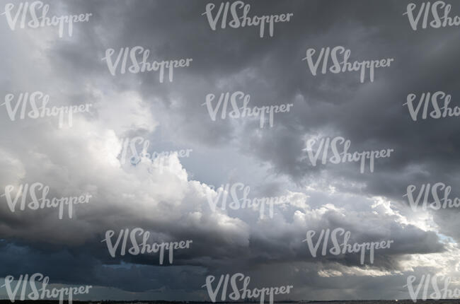 sky with large grey clouds