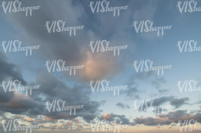 evening sky with orange clouds