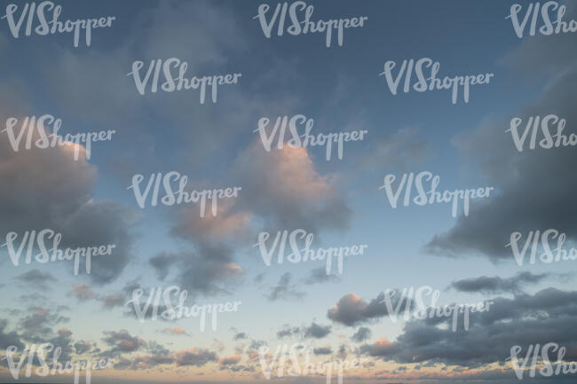 evening sky with pink clouds