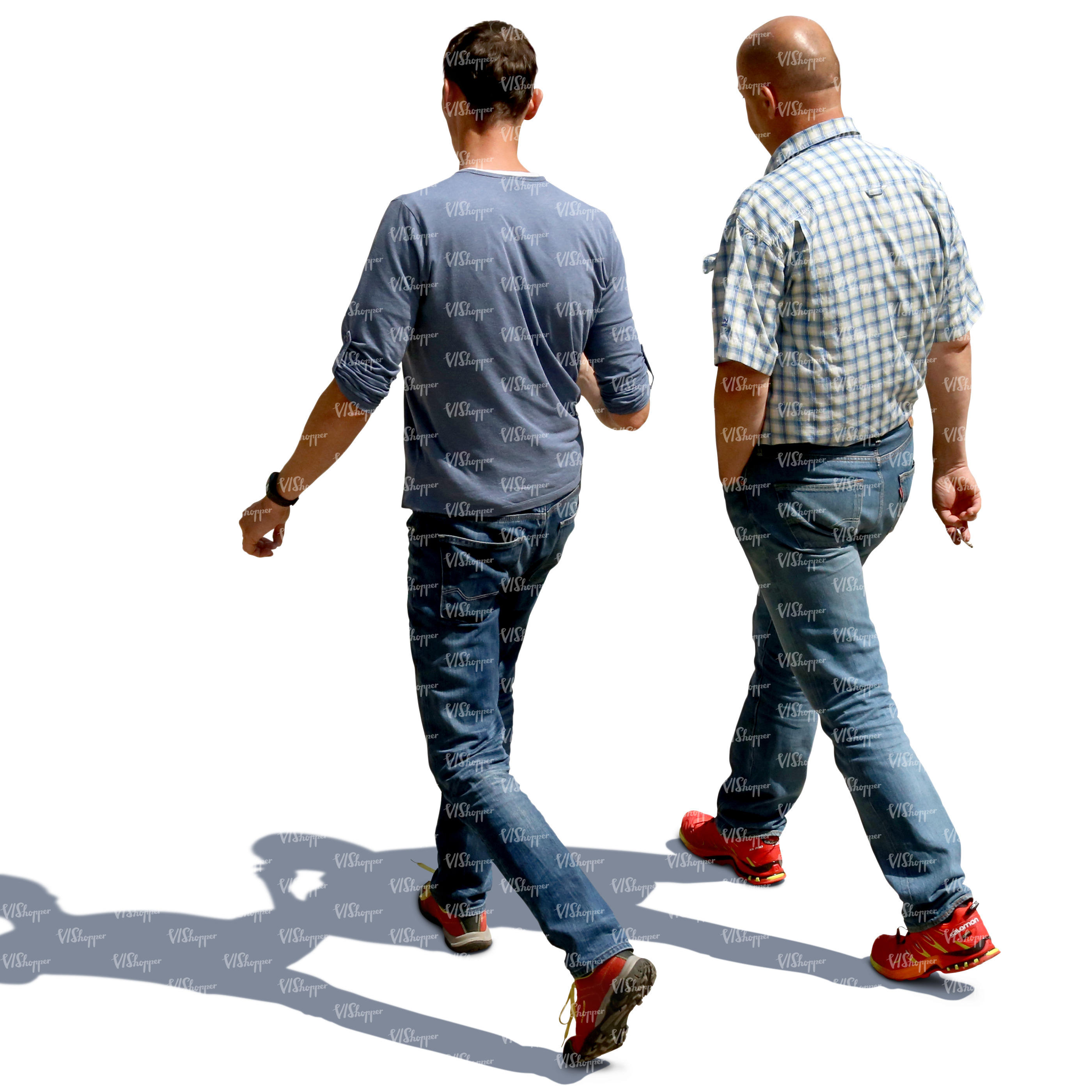 two men walking seen from above - VIShopper