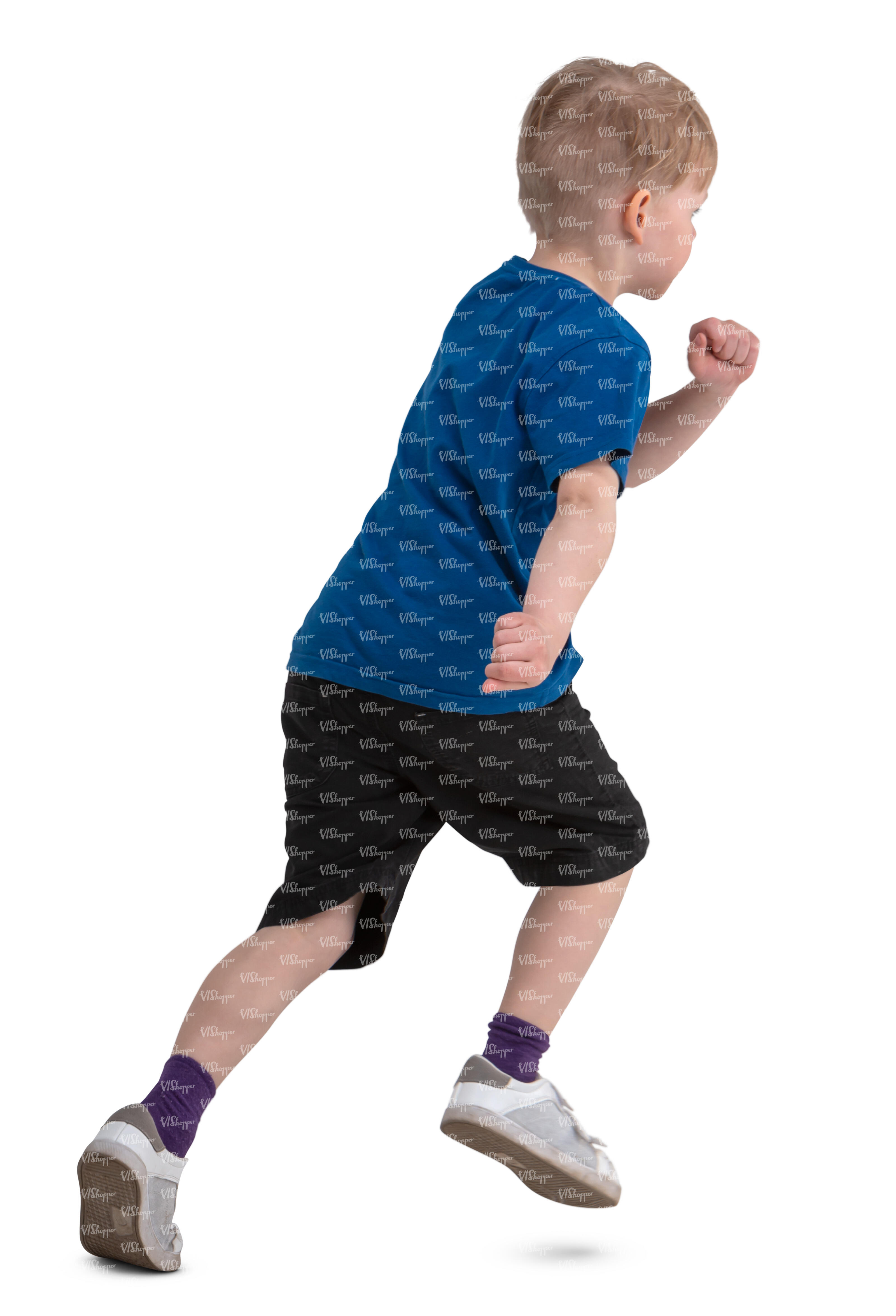Little Boy Running Away
