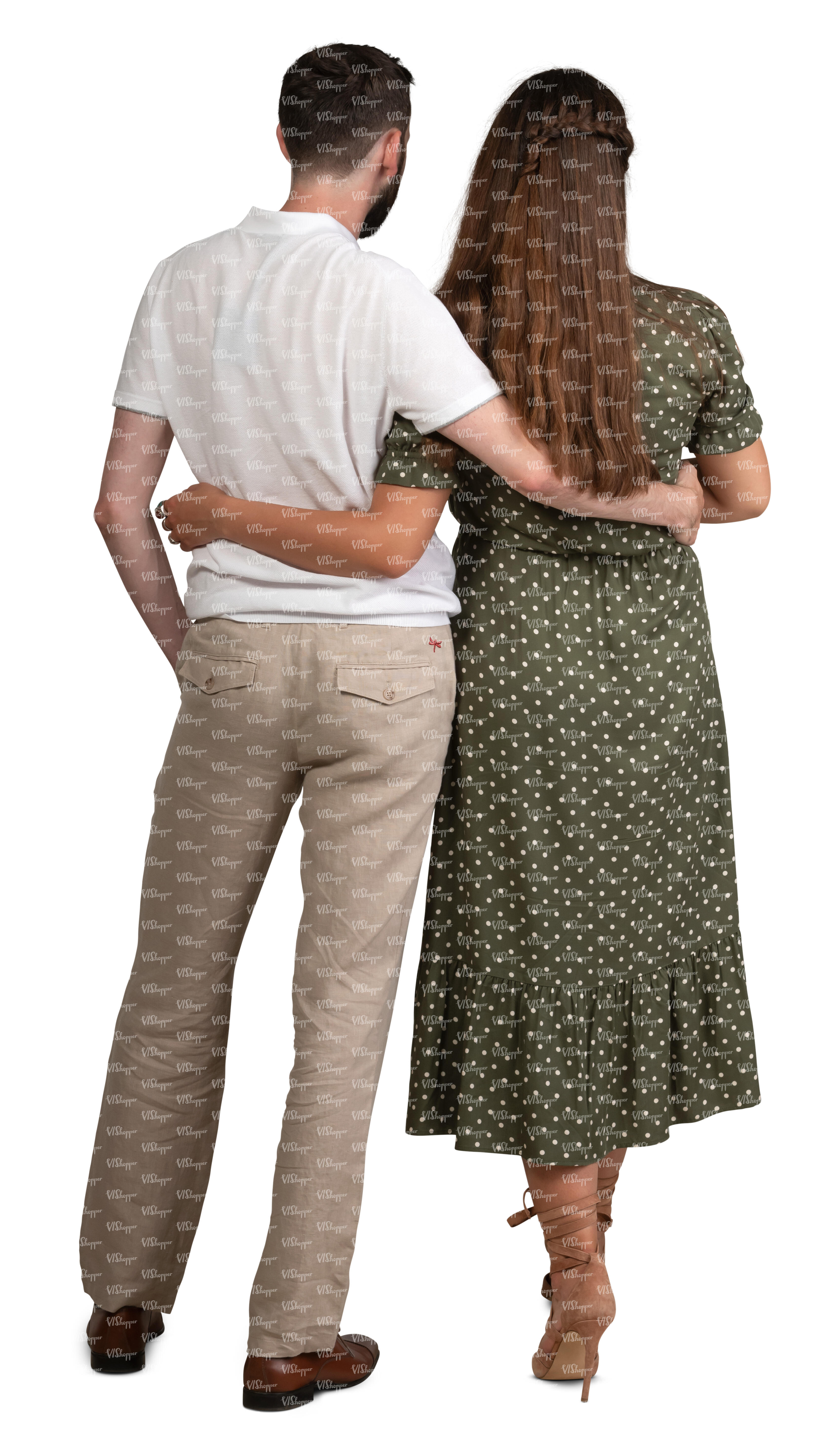 Man And Woman Standing Arms Around Each Other Vishopper