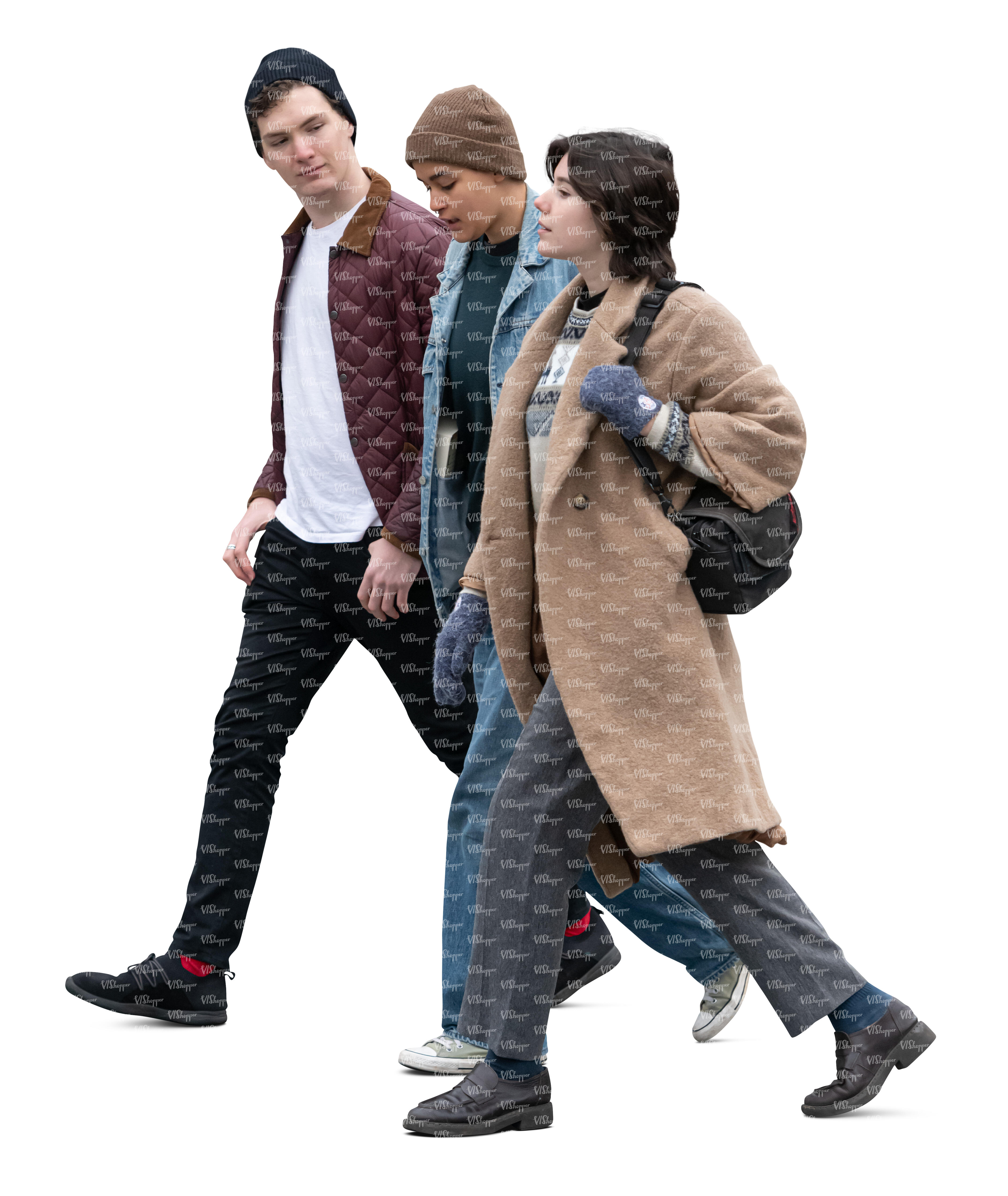 three young people walking - VIShopper