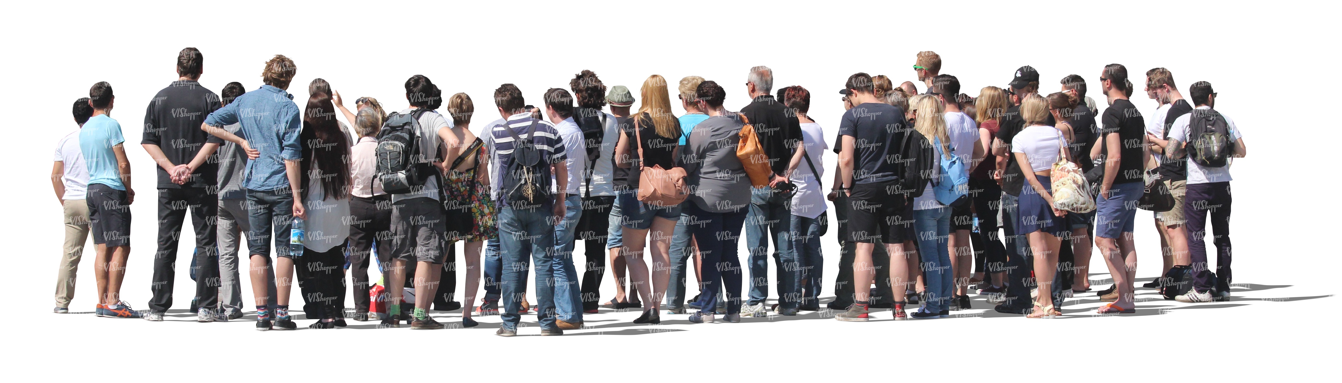 Group Of People Standing Seen From Behind Cut Out People Vishopper